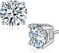 Sterling Silver Moissanite Stud Earrings