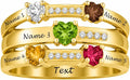 Gold-Tone Birthstone Ring