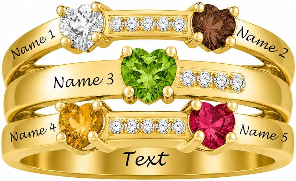 Gold-Tone Birthstone Ring