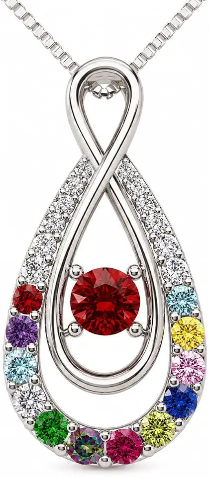 Birthstone Infinity Necklace