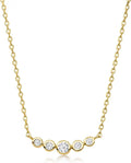 Gold-Tone Lab-Grown Diamond Necklace, 16 inches