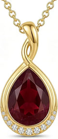 Gold-Tone Pear-Cut Necklace