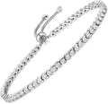 Sterling Silver Moissanite Tennis Bracelet, 2mm