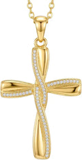 Gold-Tone Cross Necklace