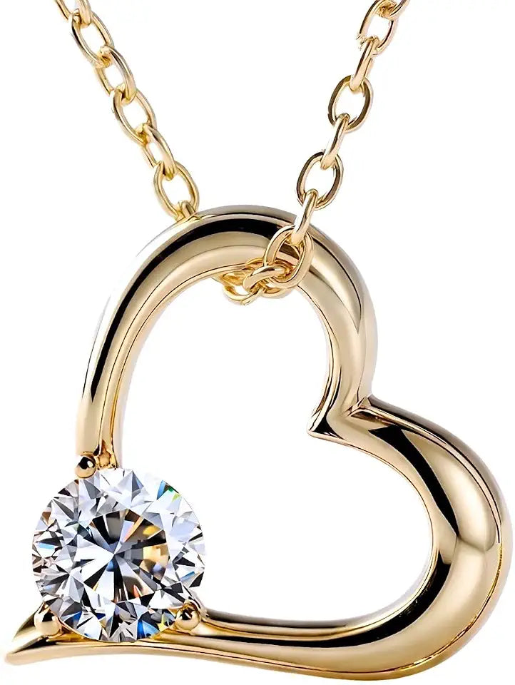 Moissanite Heart Necklace