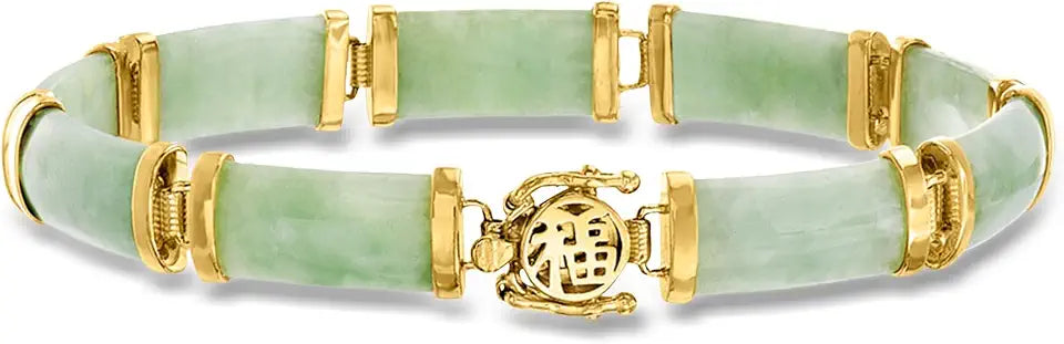 Gold-Tone Jade Bracelet