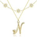Gold-Tone Star Initial Necklace