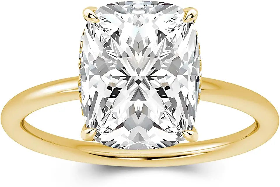 Sterling Silver Moissanite Engagement Ring