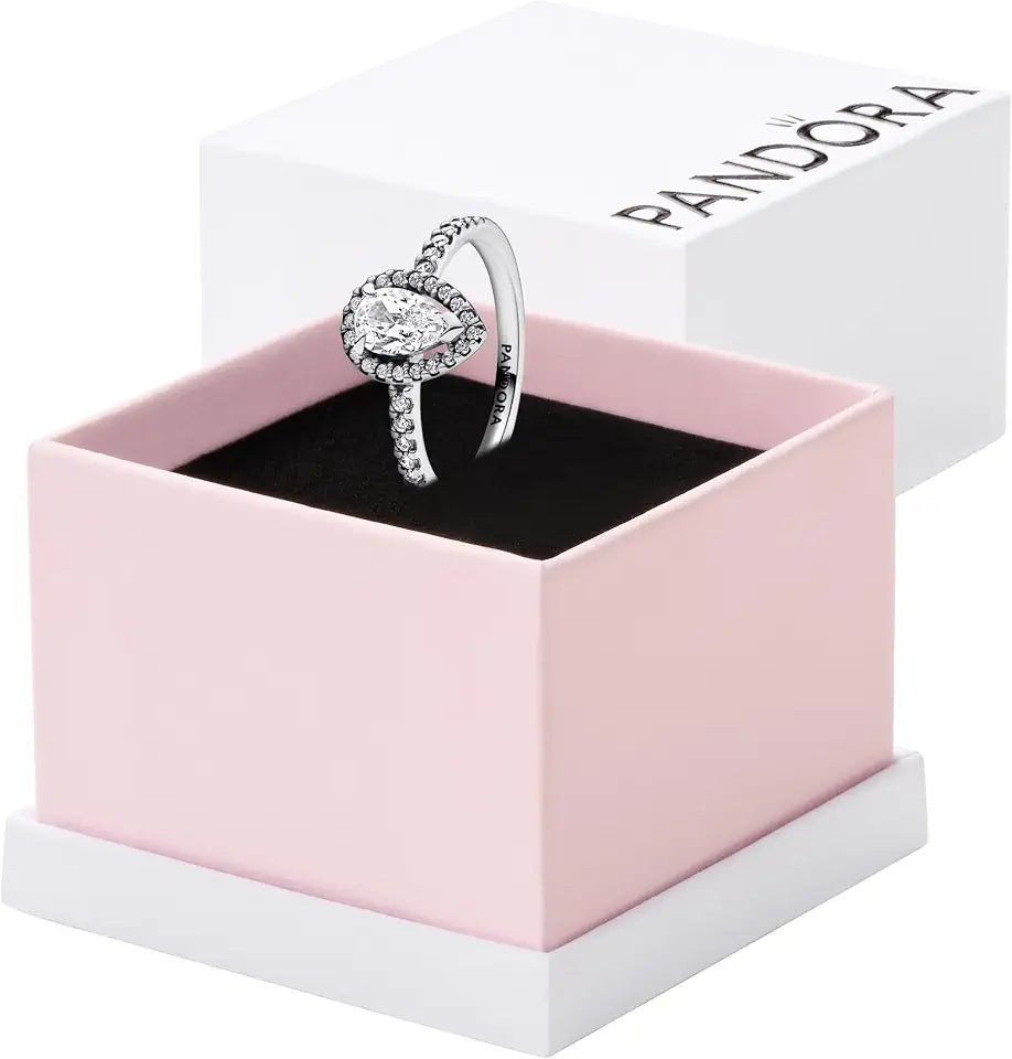 Cubic Zirconia Halo Layered Ring