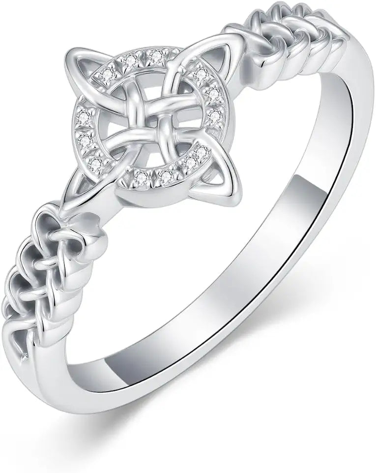 Sterling Silver Lab-Grown Diamond Engagement Ring