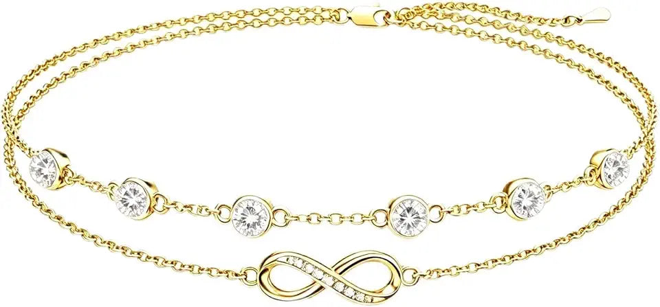 Gold-Tone Birthstone Infinity Bracelet
