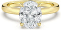 Oval Moissanite Solitaire Engagement Ring