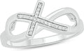 Sterling Silver Infinity Cross Ring