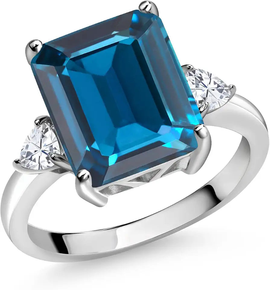 Moissanite Ring with Birthstone