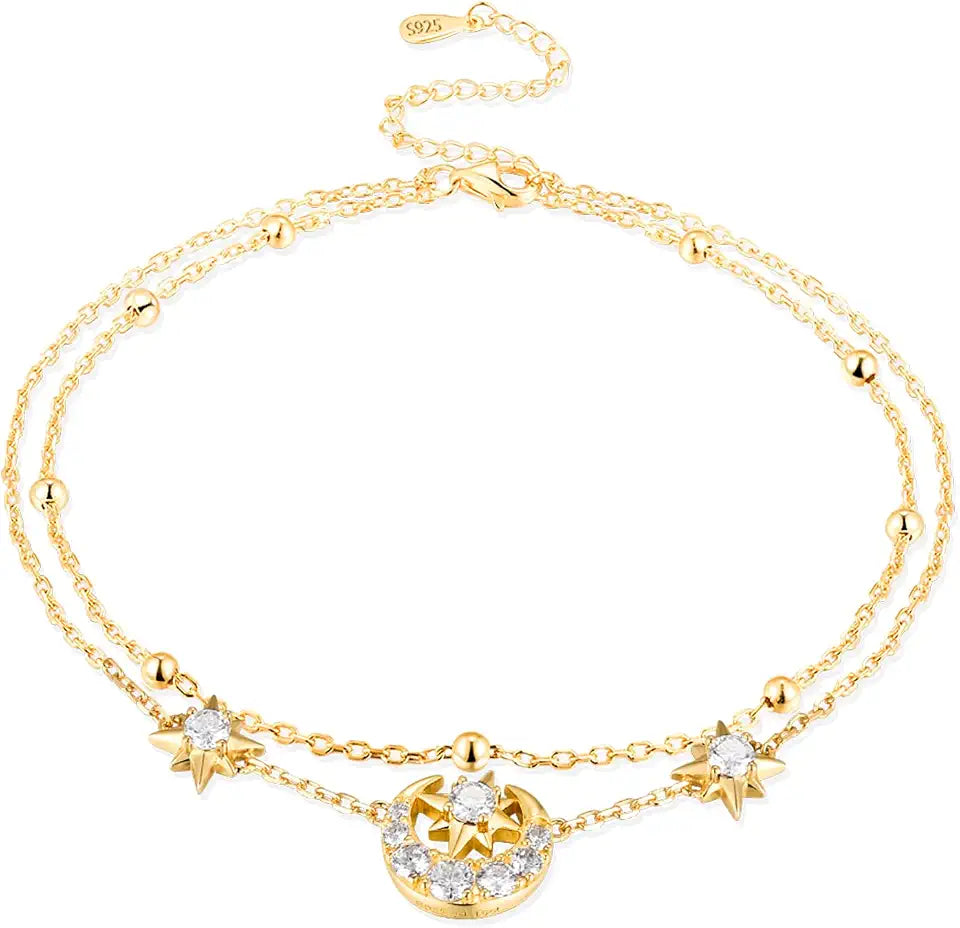 Sterling Silver Moissanite Heart Butterfly Bracelet