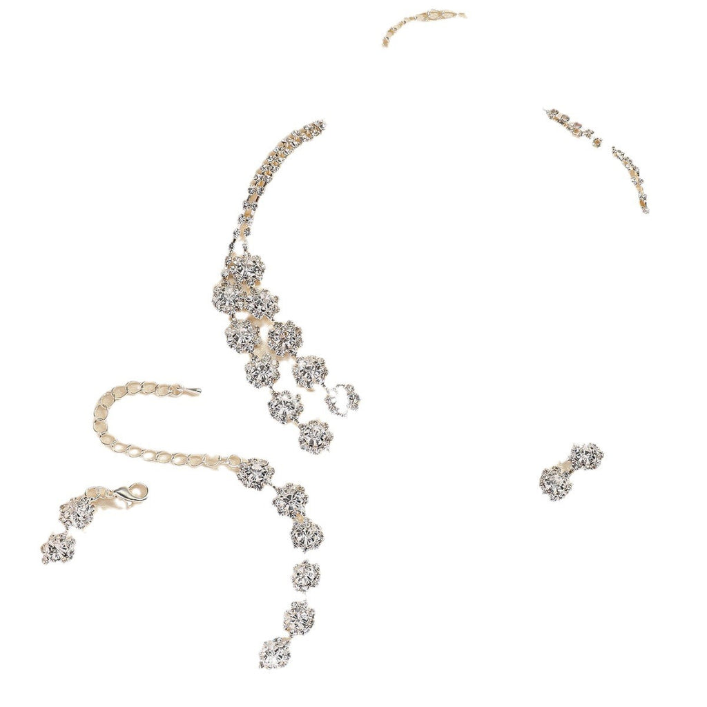 Bridal Necklace, Earrings and Bracelet Set in Four Styles — shown in use