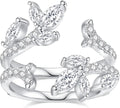 Gold-Tone Sterling Silver Moissanite Engagement Ring