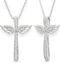 Sterling Silver Round Cross Necklace