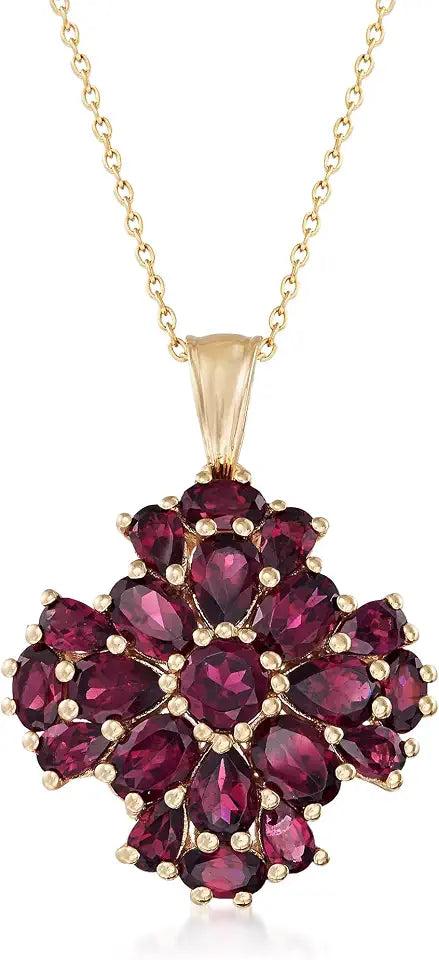 Gold-Tone Garnet Necklace, 18 inches
