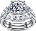 Sterling Silver Oval Moissanite Engagement Ring