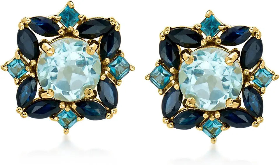 Gold-Tone Topaz Earrings