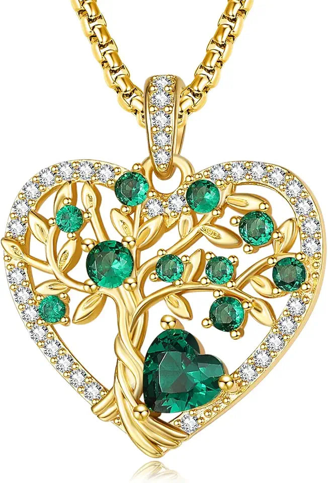 Gold-Tone Birthstone Necklace