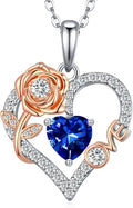 Sterling Silver Birthstone Heart Necklace