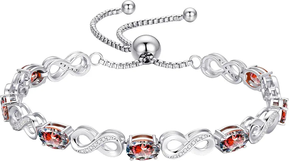 Birthstone Tennis Infinity Bracelet