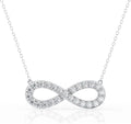 Sterling Silver Lab-Grown Diamond Infinity Necklace