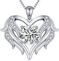 Sterling Silver Moissanite Heart Necklace