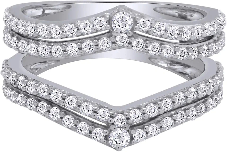Gold-Tone Sterling Silver Round Cubic Zirconia Ring