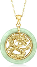 Gold-Tone Sterling Silver Jade Necklace