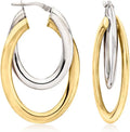 Gold-Tone Sterling Silver Hoop Earrings