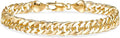 Gold-Tone Cuban Link Bracelet, 8mm