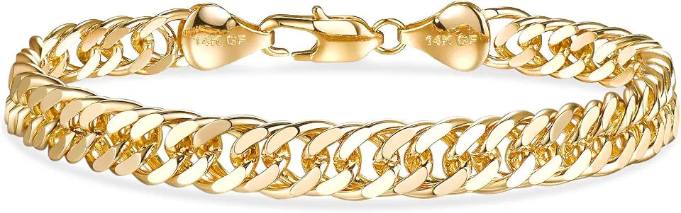 Gold-Tone Cuban Link Bracelet, 8mm