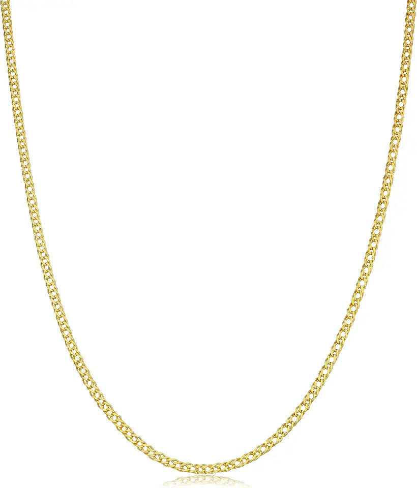 Gold-Tone Cuban Link Necklace, 2 mm