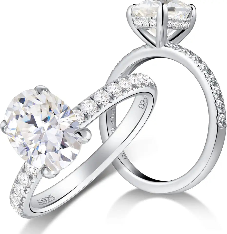 Oval Moissanite Engagement Ring