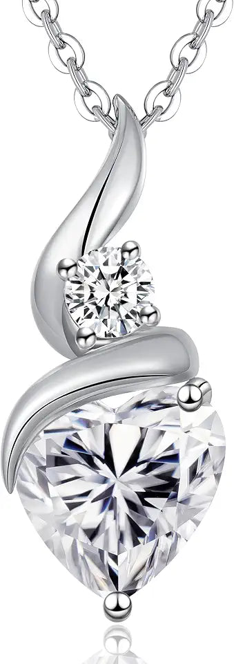 Moissanite Heart Necklace