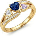 Gold-Tone Birthstone Heart Ring