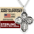 Sterling Silver Heart Cross Necklace