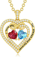 Gold-Tone Birthstone Heart Necklace
