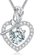 18K Gold-Plated Sterling Silver Moissanite Heart Necklace