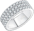 Sterling Silver Moissanite Wedding Band