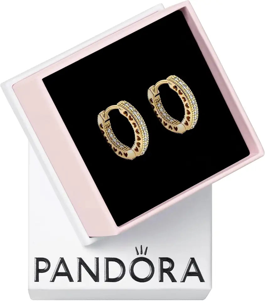 Hoop Heart Earrings