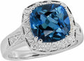 Sterling Silver Topaz Ring