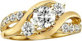 Sterling Silver Moissanite Engagement Ring