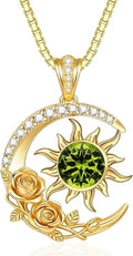 Gold-Tone Star Moon Necklace