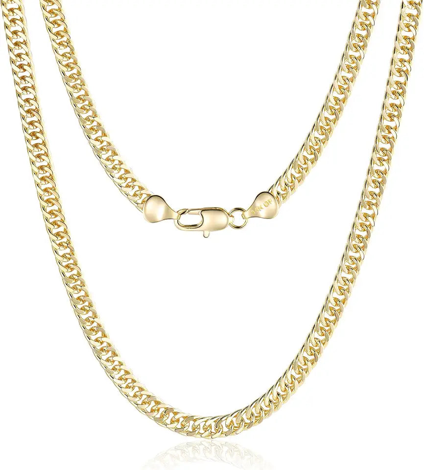 Gold-Tone Cuban Link Necklace, 6 mm