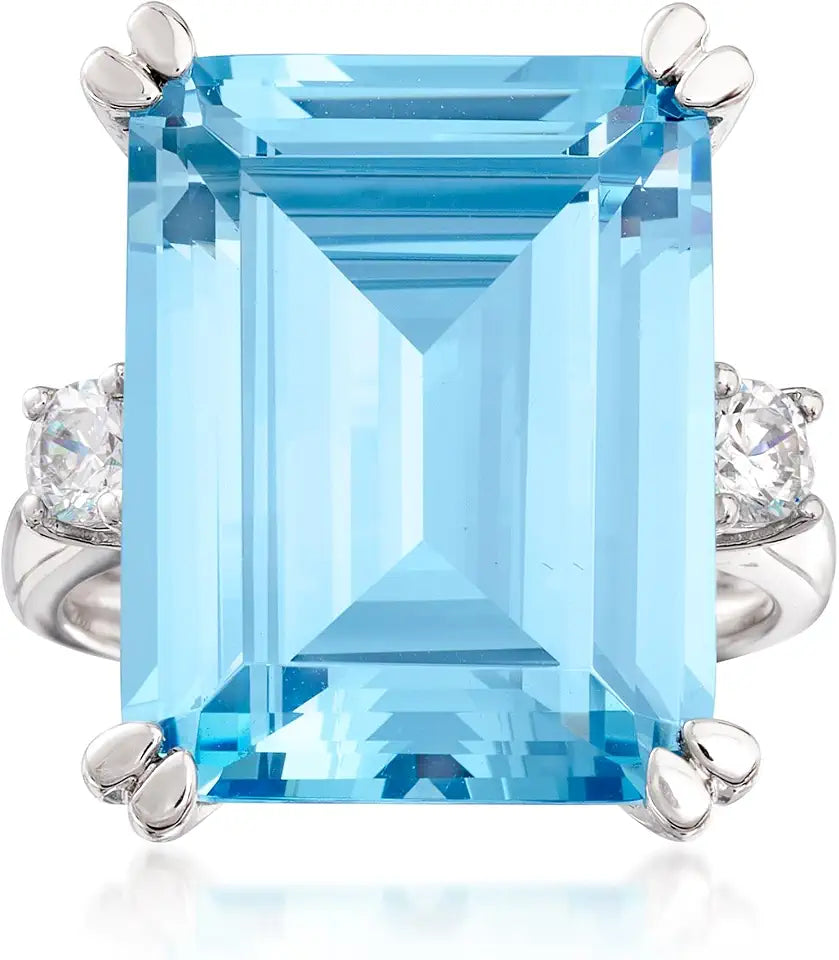 Sterling Silver Aquamarine Ring
