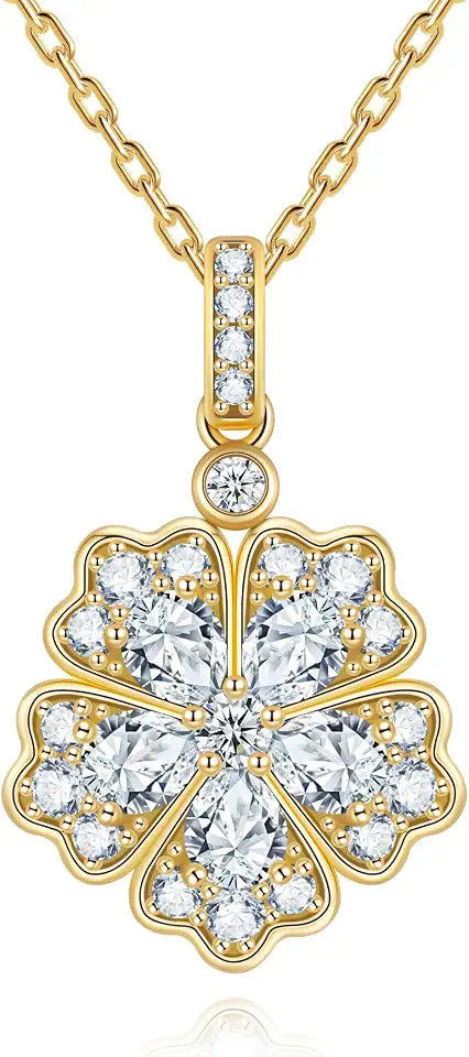 Moissanite Floral Necklace